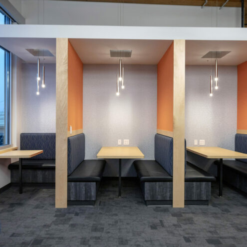 Office Furniture in a Construction Company Office In Spokane