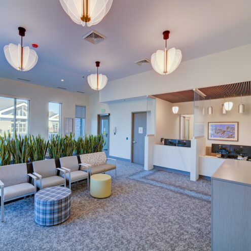 Healthcare Lobby Furniture and Reception Desk in Medical Office in Idaho