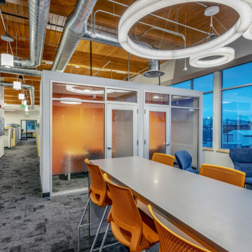 Office Furniture in a Construction Company Office In Spokane