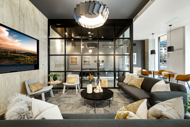 commercial furniture for lobby in residential apartment boise idaho