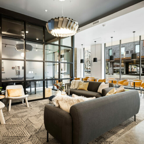 commercial furniture for lobby in residential apartment boise idaho
