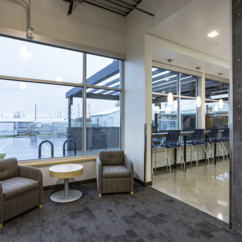 Office Furniture in a Construction Company Office In Spokane