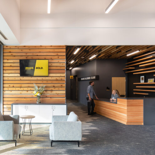 commercial lobby and reception furniture university of idaho iccu arena