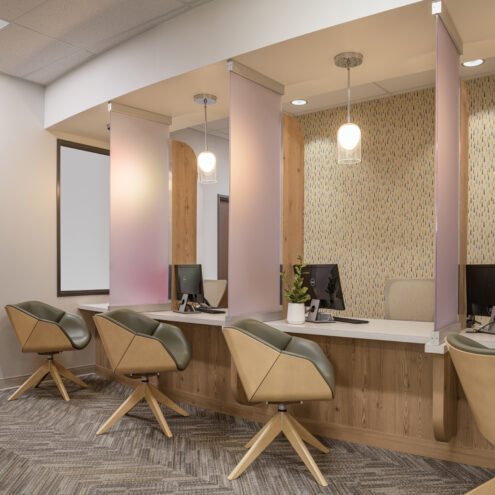 Healthcare Reception Desk and Lobby Furniture in a Dentist's Office in Boise Idaho