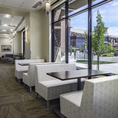commercial furniture in waiting and reception area at medical facility nampa idaho