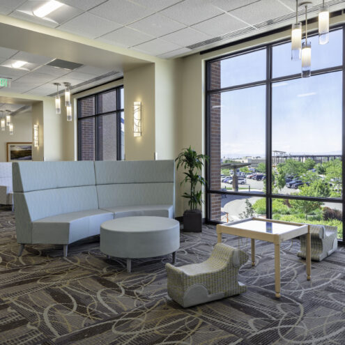 commercial furniture in waiting and reception area at medical facility nampa idaho