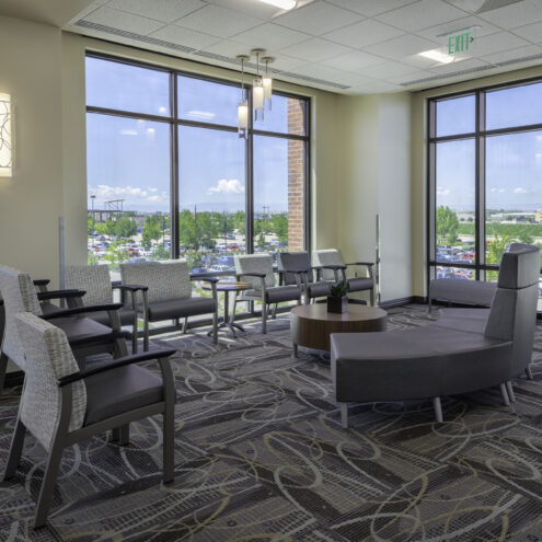 commercial furniture in waiting and reception area at medical facility nampa idaho