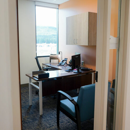 Private office in medical practice in North Idaho