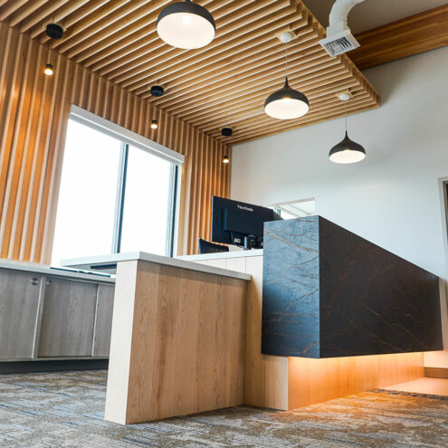 Reception desk at a medical office in North Idaho