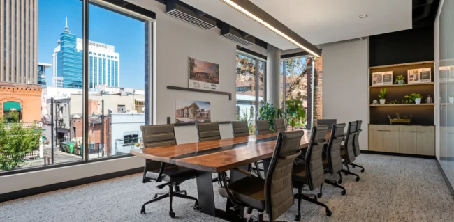 commercial conference room furniture at architecture firm boise idaho