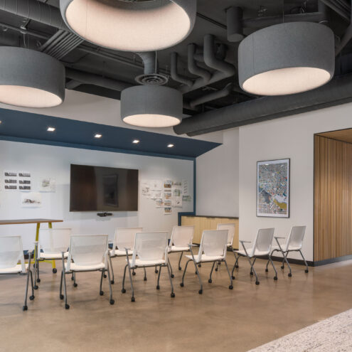 Commercial training room furniture in pivot north architects boise idaho
