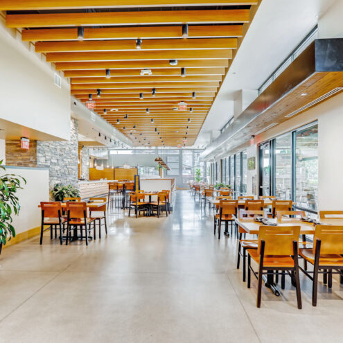 commercial furniture seating and chairs in coyne's restaurant in eagle idaho