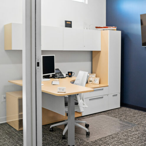 commercial office seating and workstation furniture for insurance company spokane washington