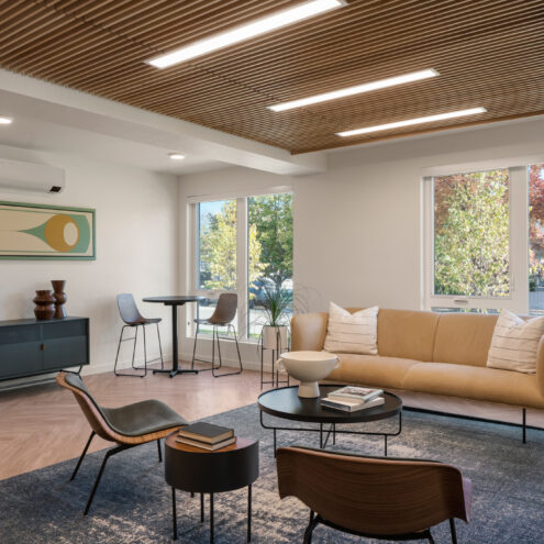 lounge furniture in common area of multifamily apartment building in boise idaho