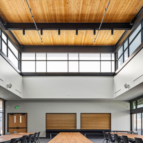 commercial furniture in dining area at idaho outdoor field house boise idaho