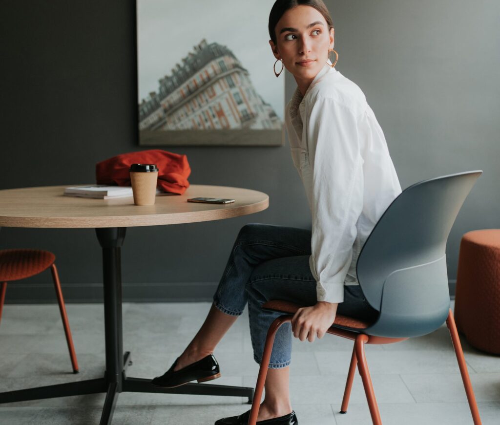Haworth Maari chairs in a cafe setting